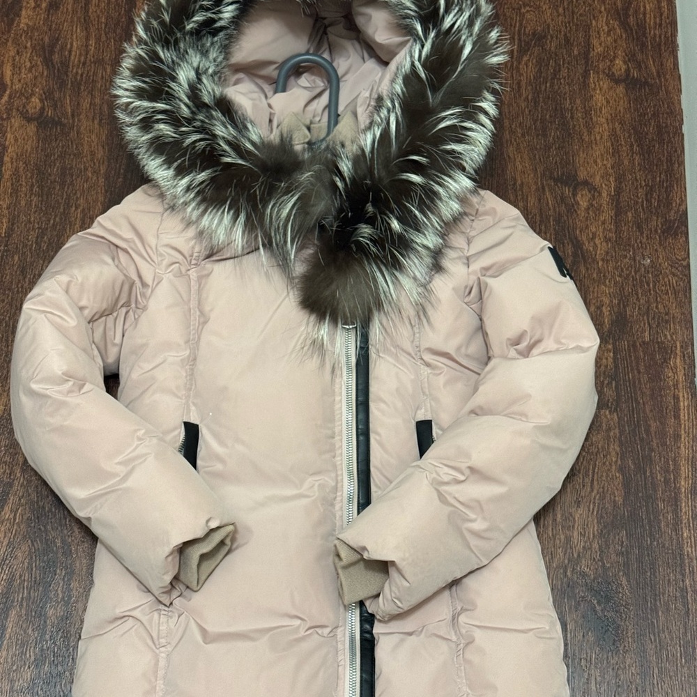 Mackage Beige Jacket with Silver Zipper